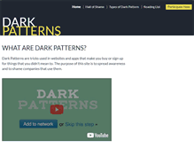 Tablet Screenshot of darkpatterns.org